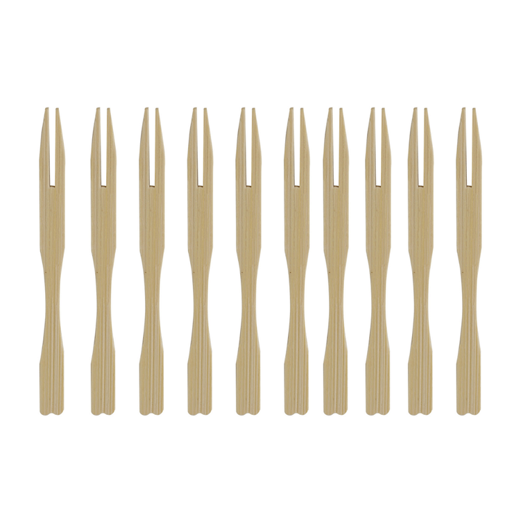 Garfo Para Petisco Descartavel Em Bambu 100 Pecas - Tuut Garfo Para Petisco Descartavel Em Bambu 100 Pecas - Tuut